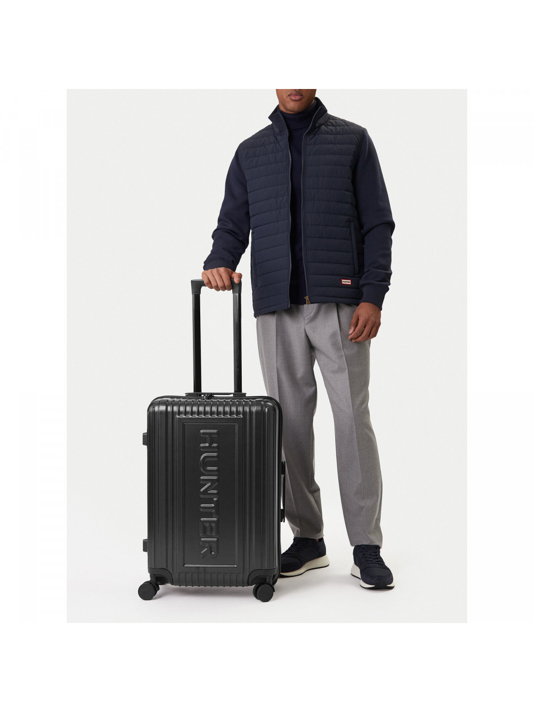 Střední kufr Hunter CEO-HUNTER-M-001-08-BLACK Černá